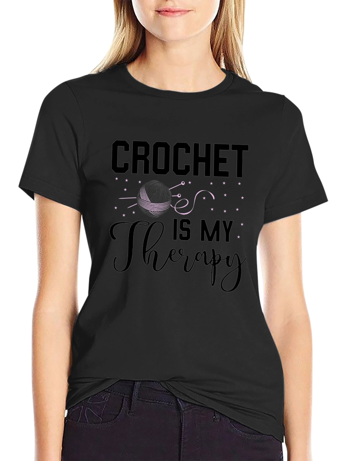 Crochet Is My Therapy Graphic Tee