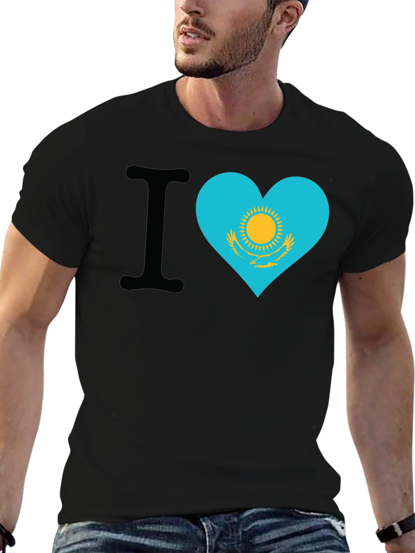 I Heart Kazakhstan Flag T-Shirt