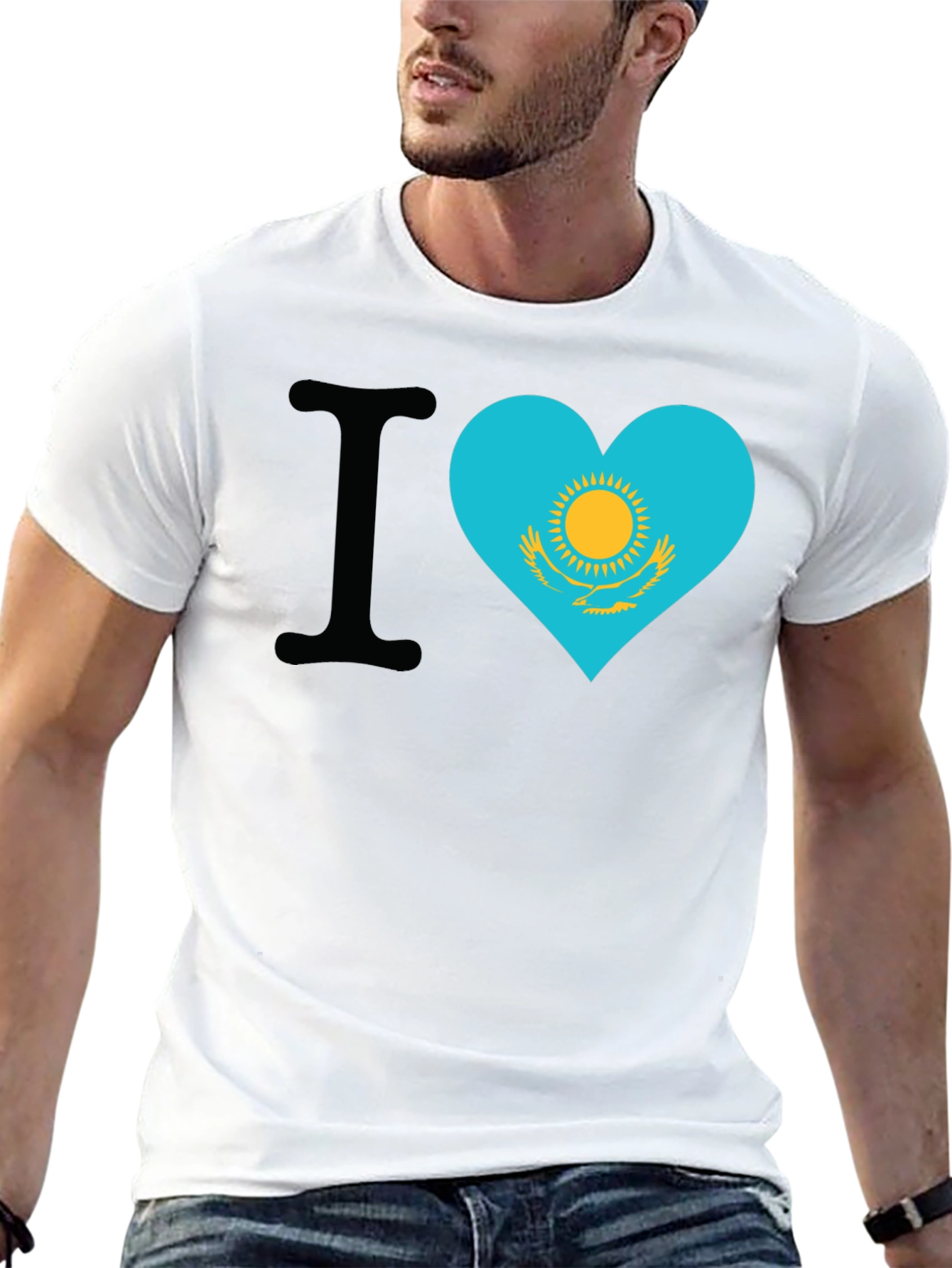 I Heart Kazakhstan Flag T-Shirt