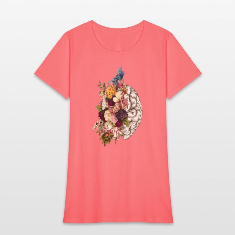 Brain Brain Flowers Anatomy Doctor Uniform