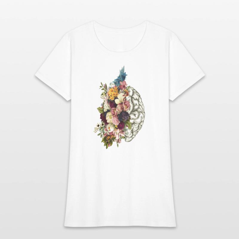 Brain Brain Flowers Anatomy Doctor Uniform