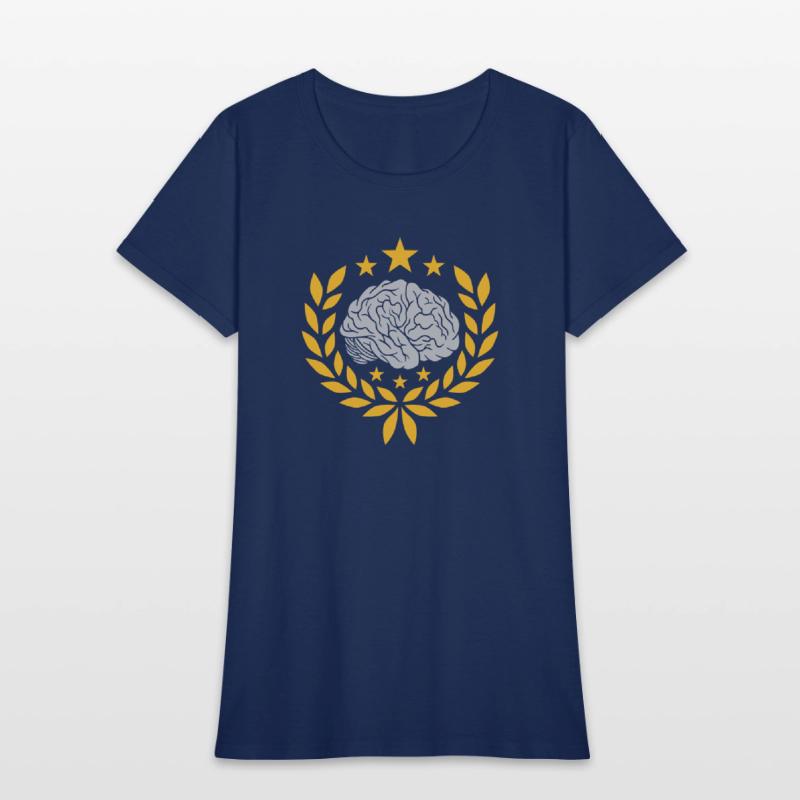 brain laurel wreath stars