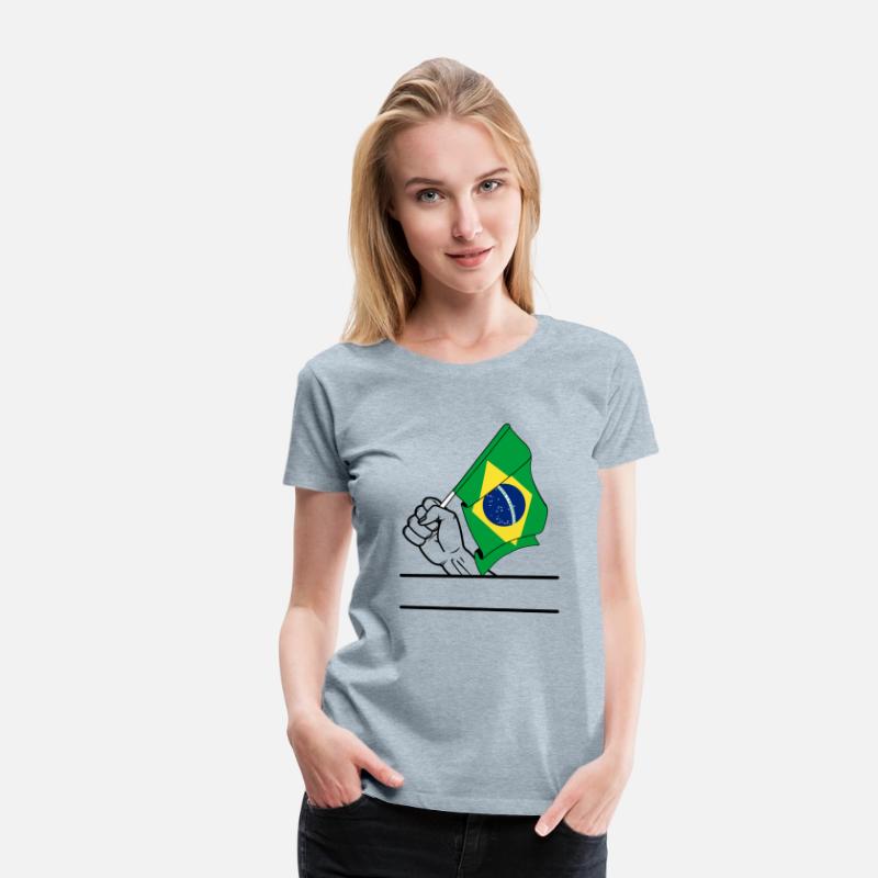 Brazil flag transparent fist text space