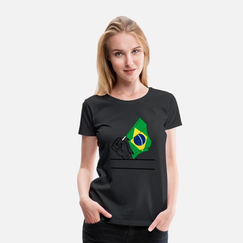 Brazil flag transparent fist text space