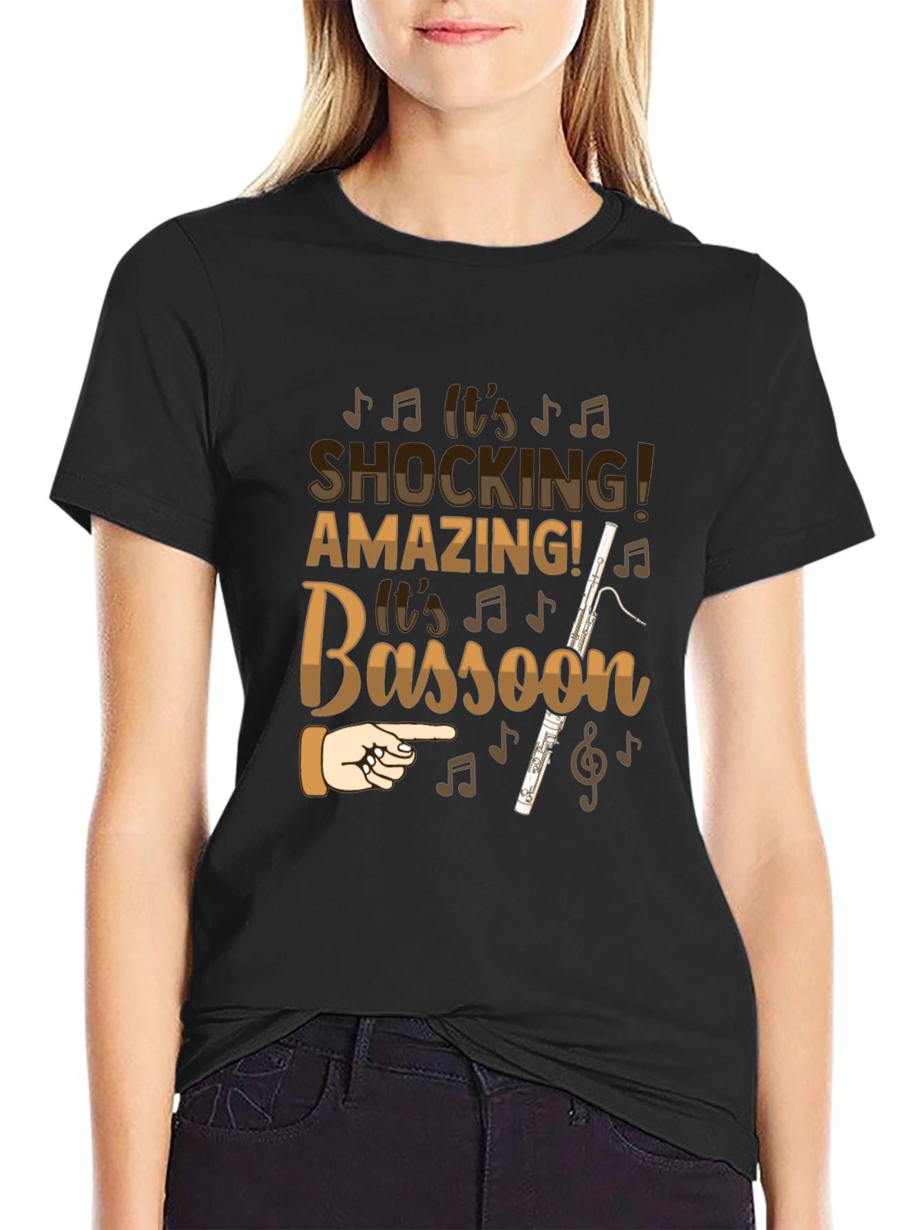Shocking Bassoon Music Lover Graphic Tee