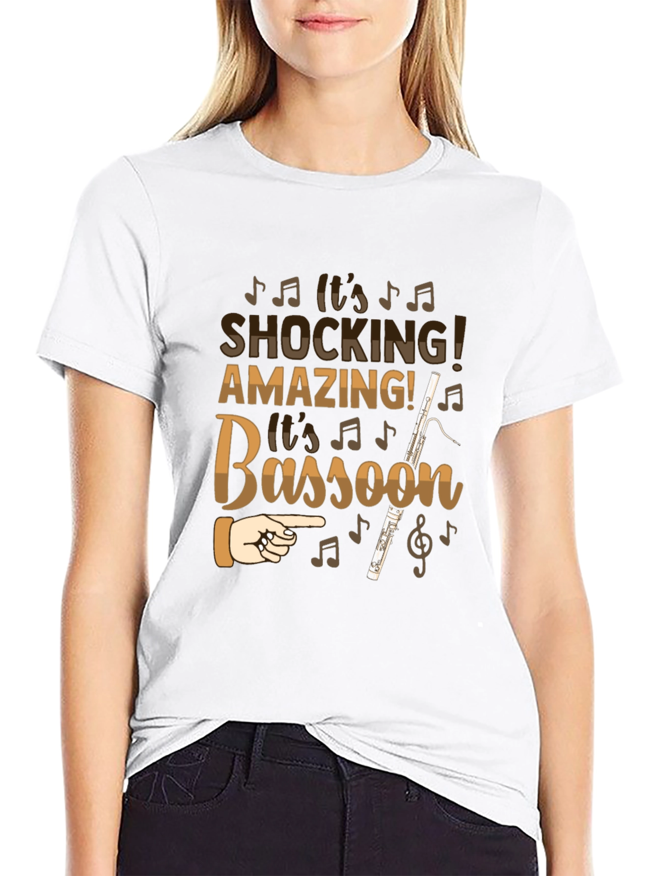 Shocking Bassoon Music Lover Graphic Tee