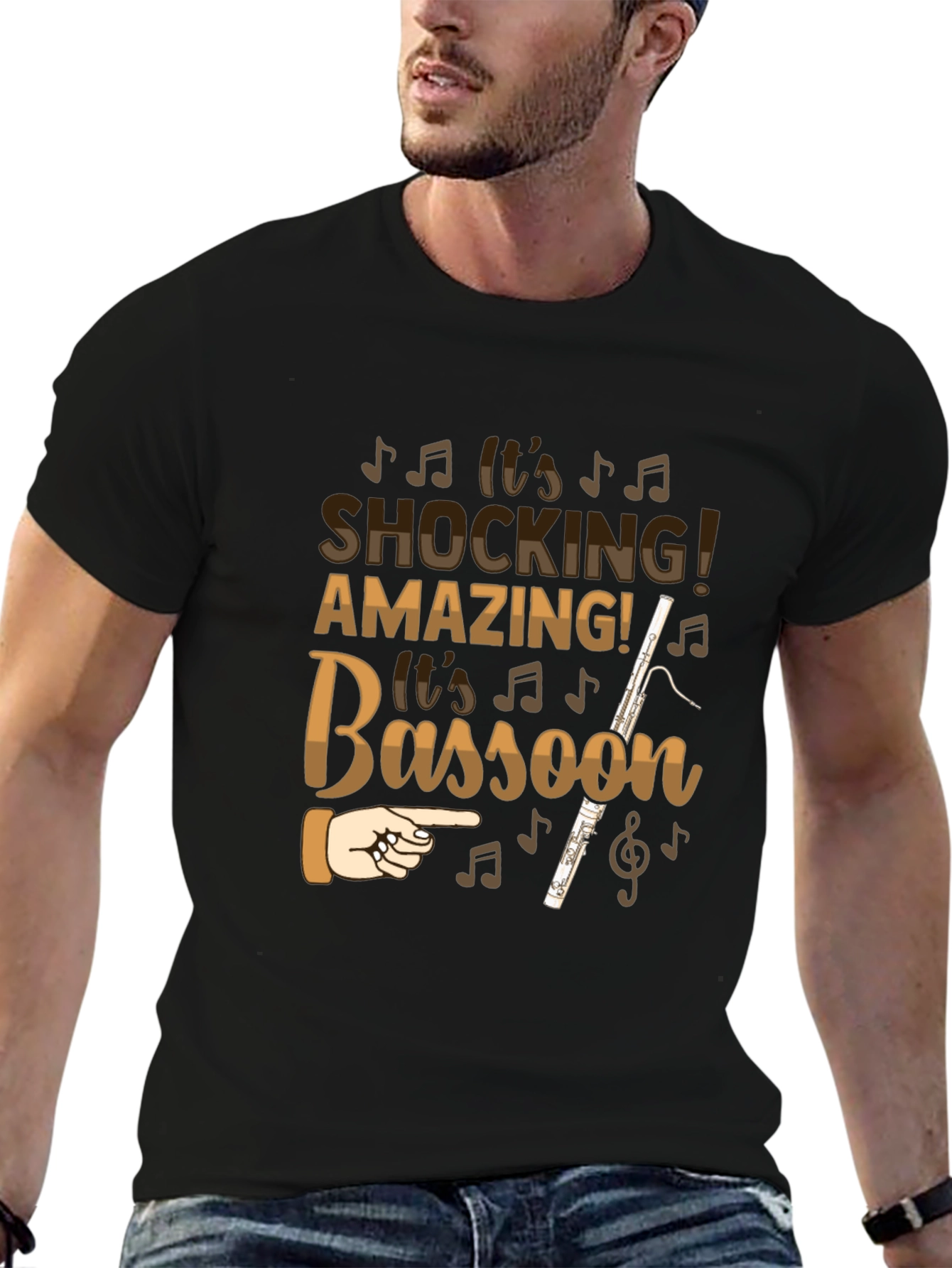 Shocking Bassoon Music Lover Graphic Tee