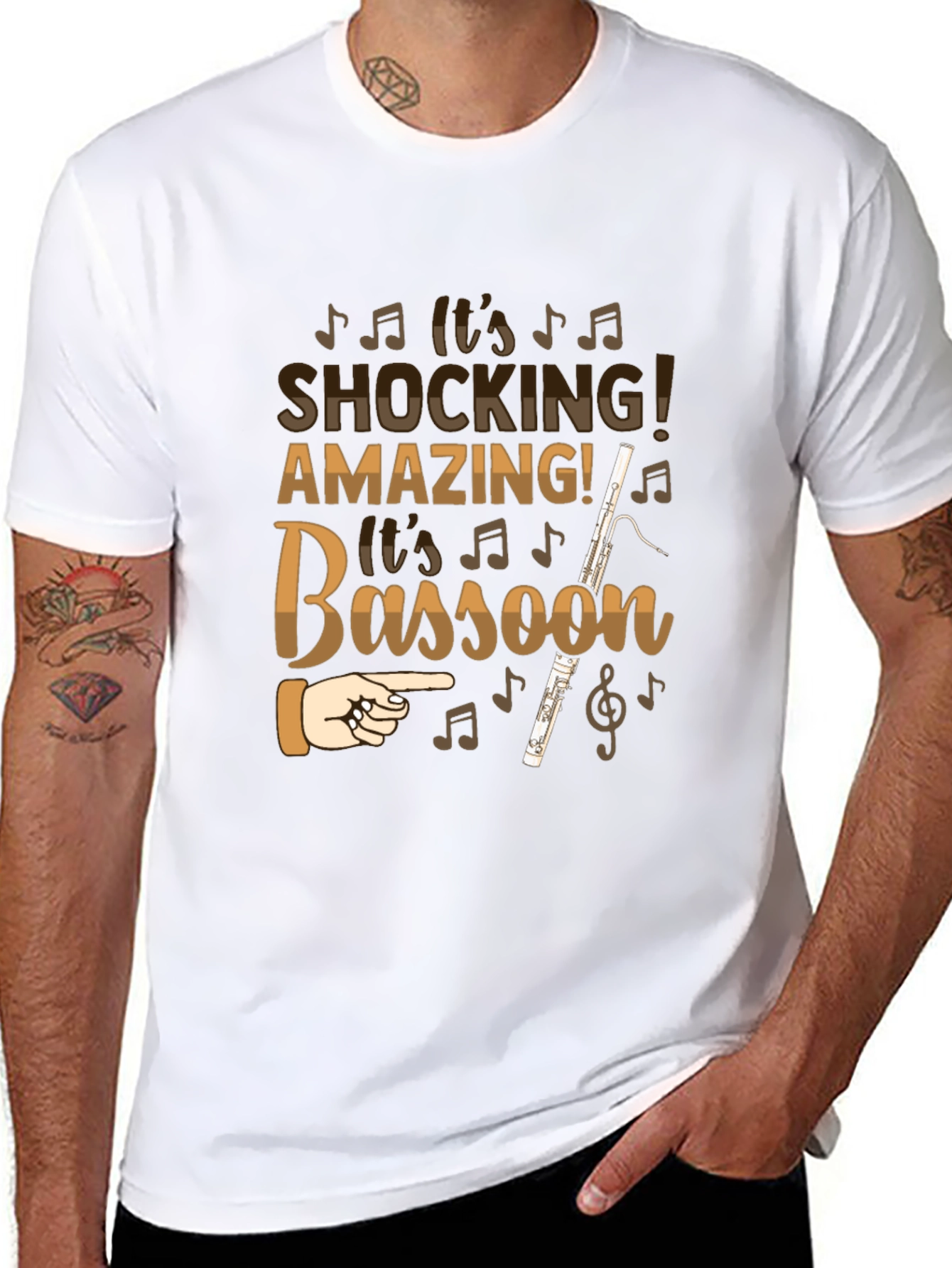 Shocking Bassoon Music Lover Graphic Tee