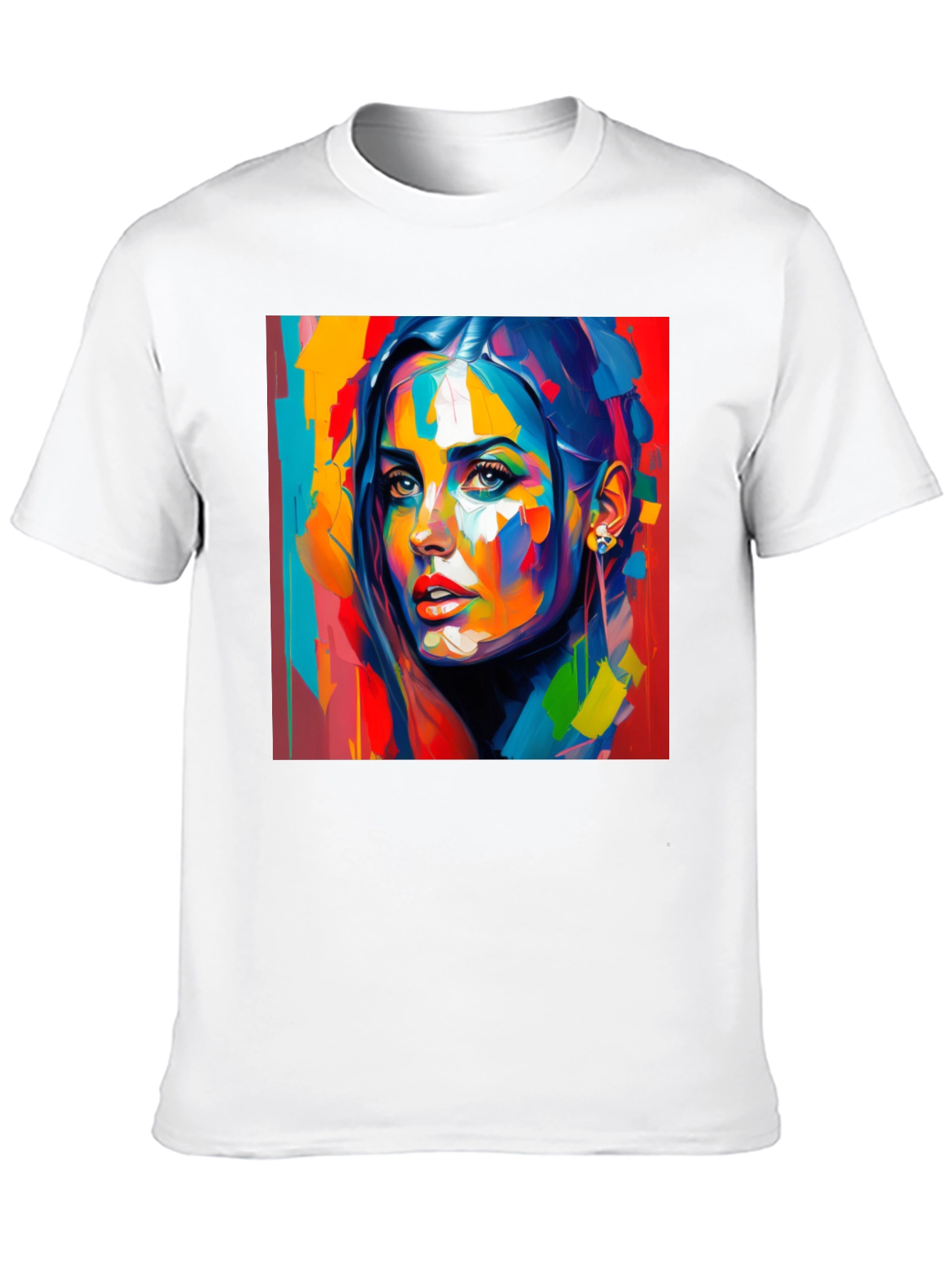 Abstract Woman Art Print Black T-Shirt