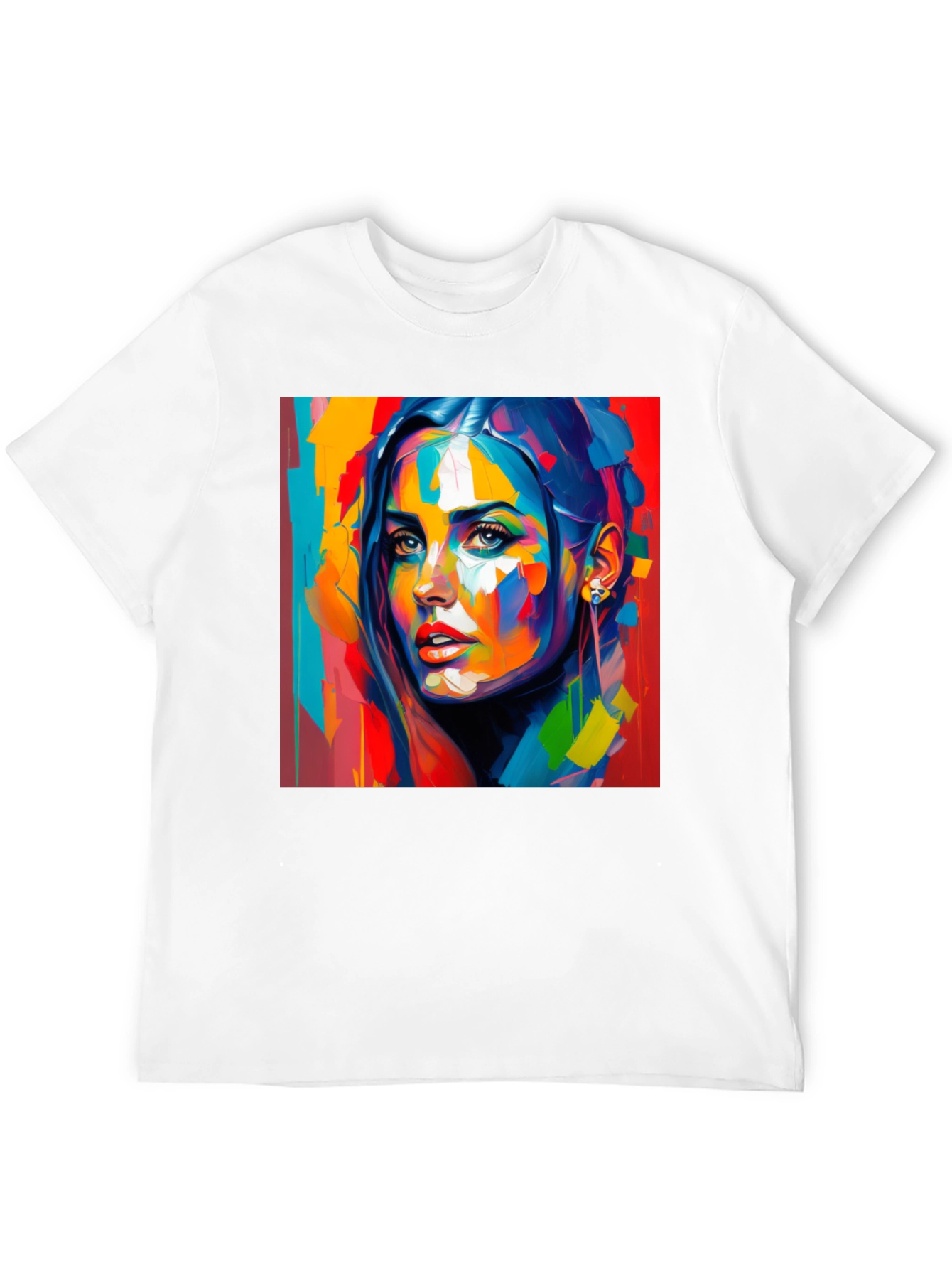 Abstract Woman Art Print Black T-Shirt