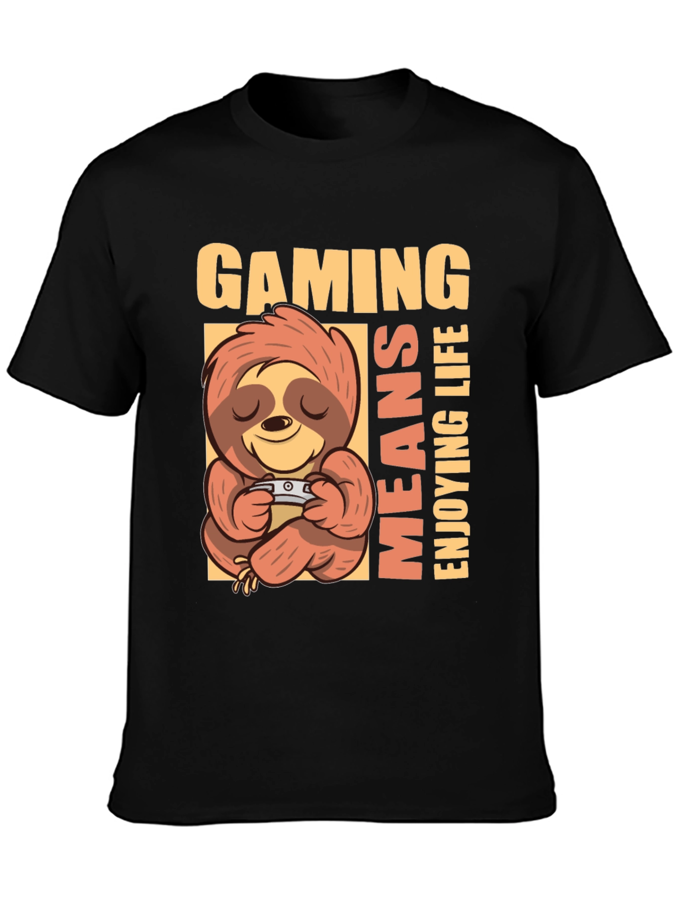Gaming Sloth Graphic Tee - Enjoying Life T-Shirt