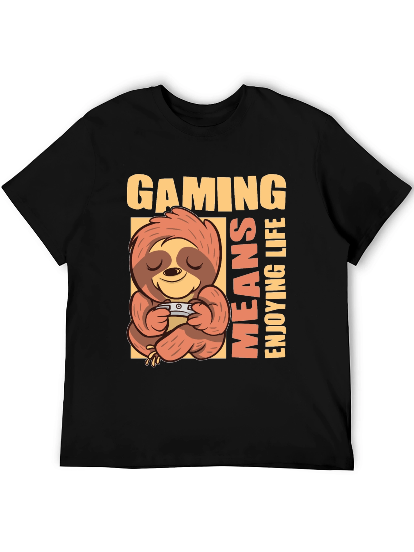 Gaming Sloth Graphic Tee - Enjoying Life T-Shirt