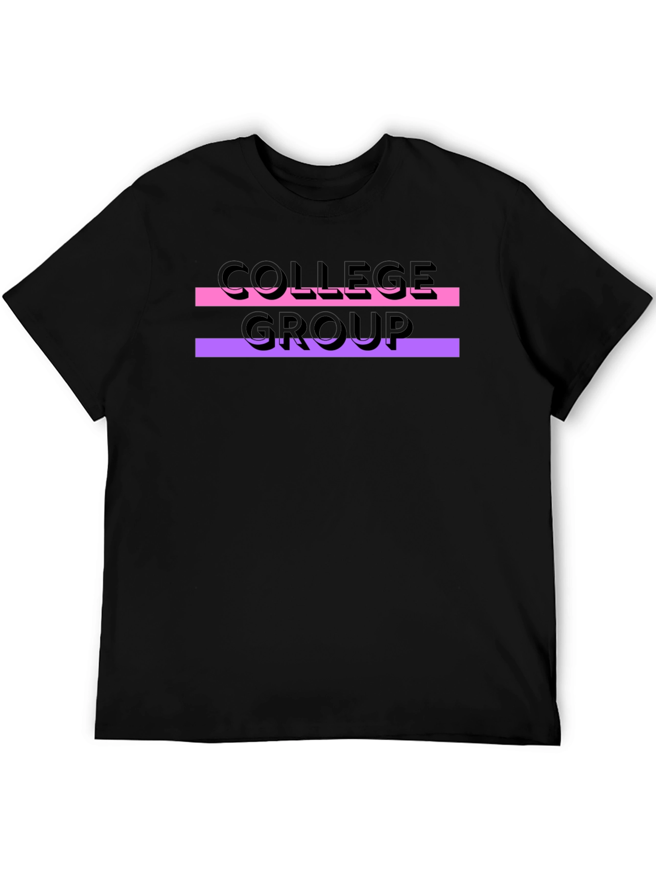 College Group Graphic Tee - Black Unisex T-Shirt