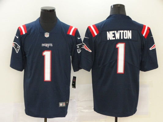 Men's New England Patriots Cam Newton #1 Navy Game Player Jerseys