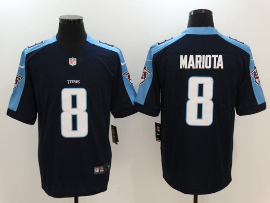 Men's Tennessee Titans Marcus Mariota #8 Navy Game Player Jerseys