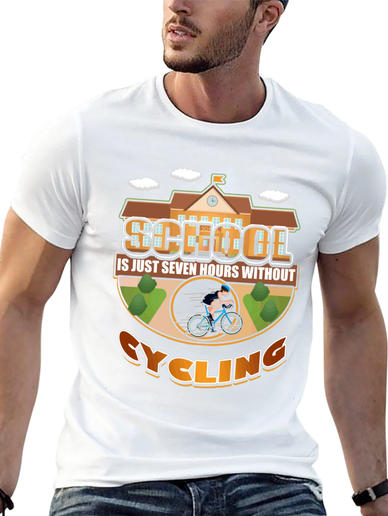 Cycling School T-Shirt: Seven Hours Without Cycling
