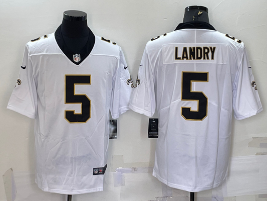 Men's New Orleans Saints Jarvis Landry #5 White Game Jerseys