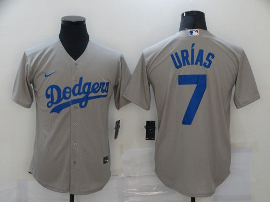 Men's Los Angeles Dodgers Julio Urias #7 Gray Replica Baseball Jerseys