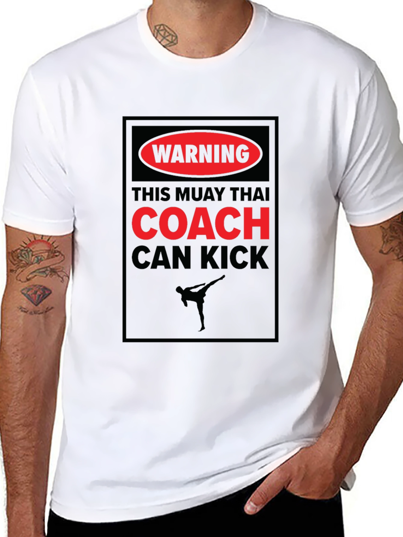Muay Thai Coach Warning T-Shirt - Kickboxing Training Tee