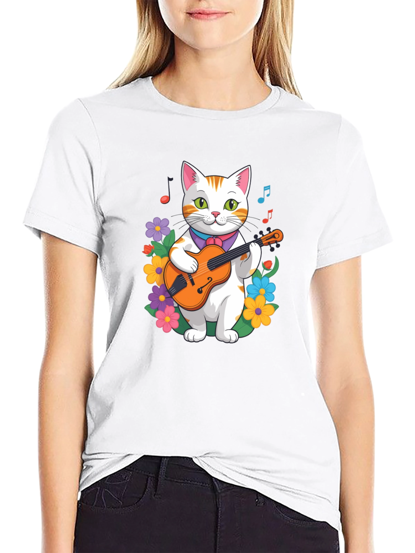 Cat Playing Guitar T-Shirt