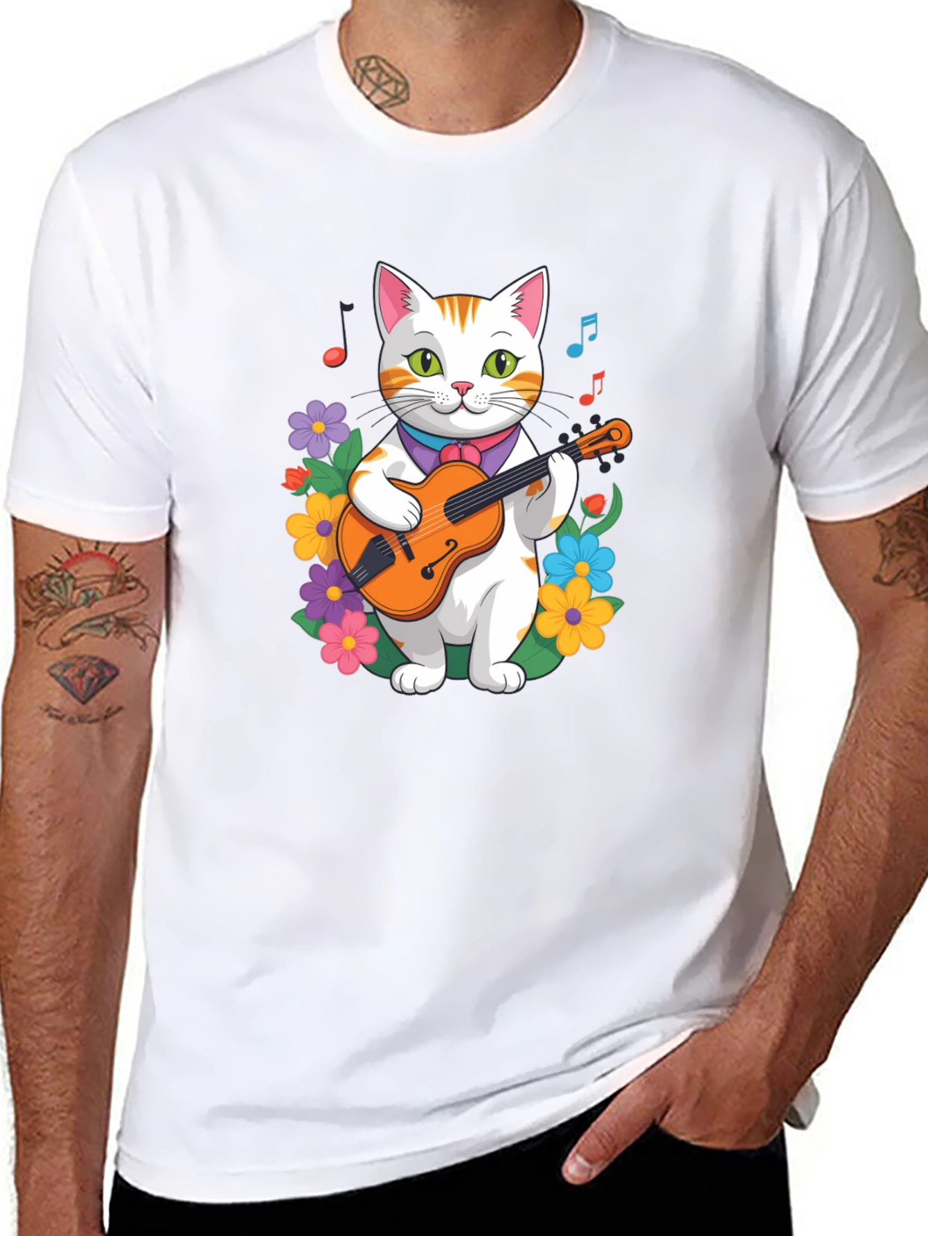 Cat Playing Guitar T-Shirt