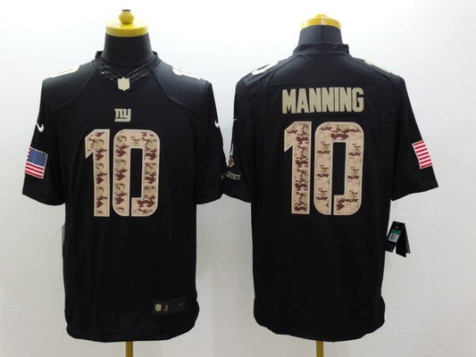 Men's New York Giants Eli Manning #10 Black Game Jerseys