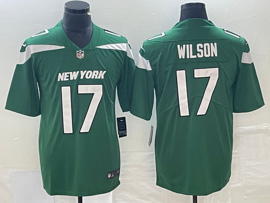 Men's New York Jets Garrett Wilson #17 Green Player Game Jerseys