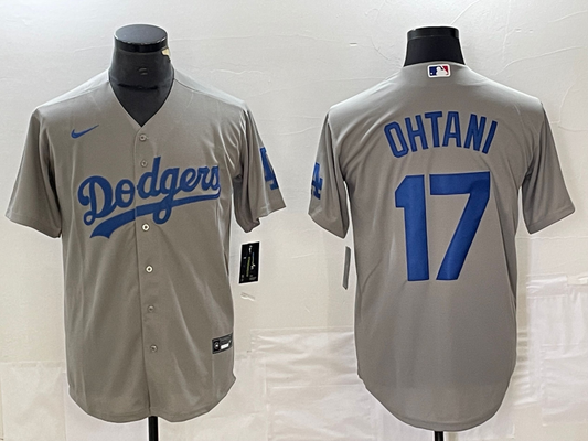 Men's Los Angeles Dodgers Shohei Ohtani #17 Gray Replica Game Jerseys