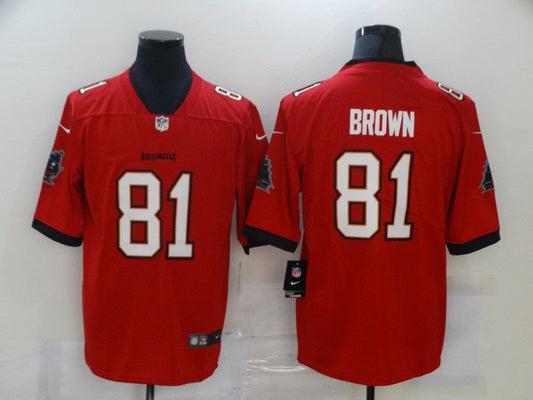 Men's Tampa Bay Buccaneers Antonio Brown #81 Red Game Jerseys