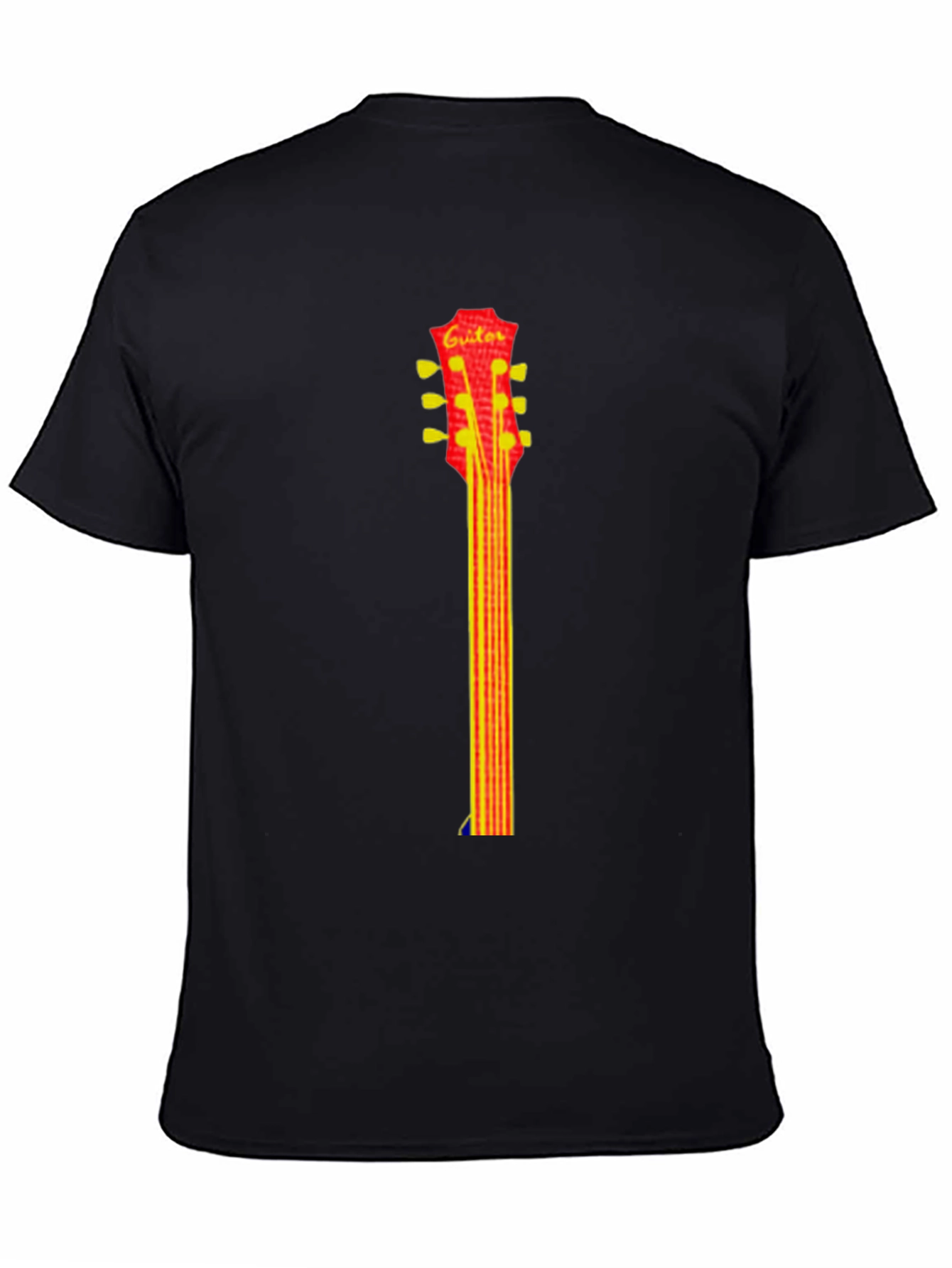 Guitar Neck Graphic Tee - Casual Style