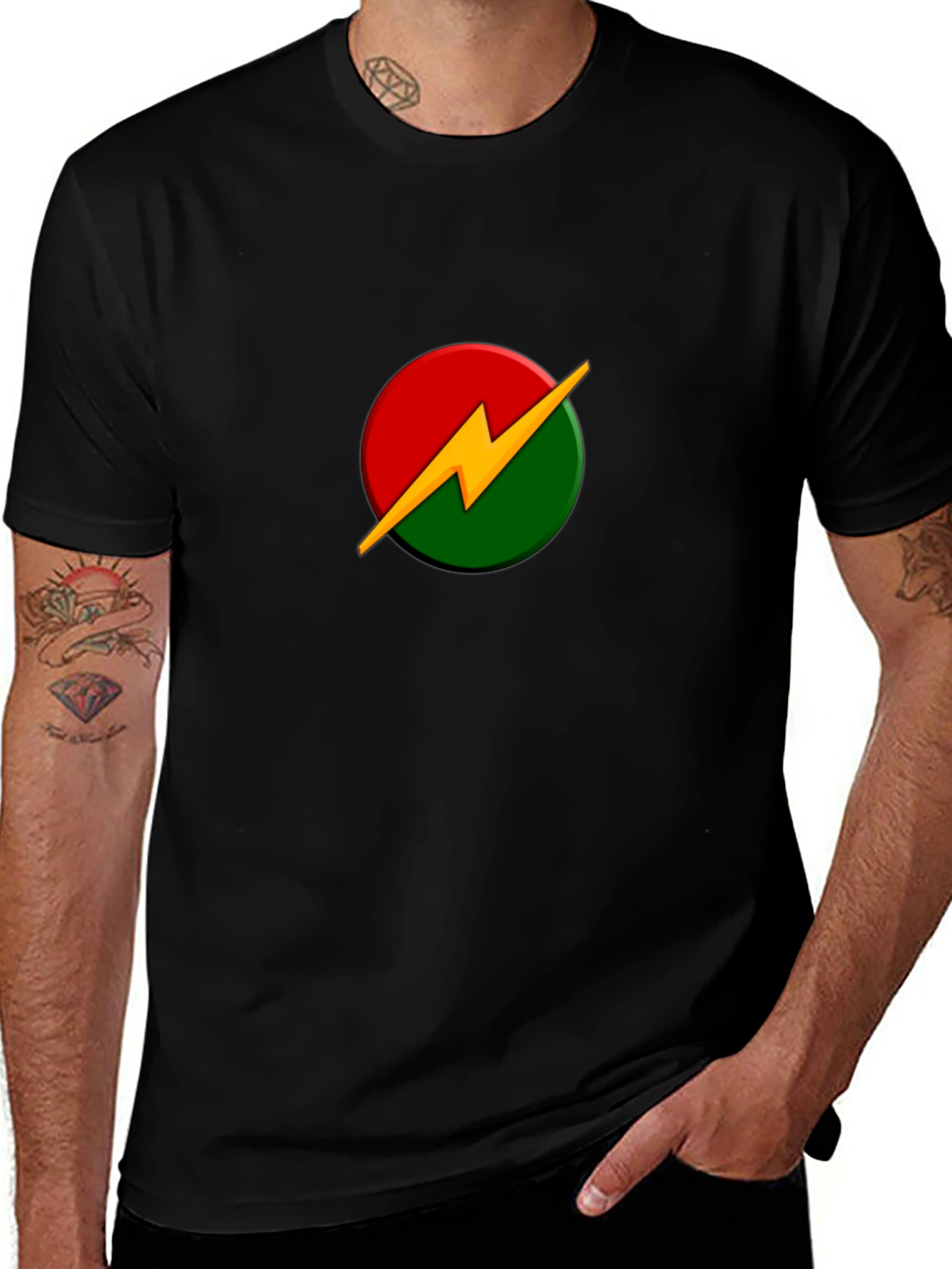 Bolt Logo Graphic T-Shirt - Black