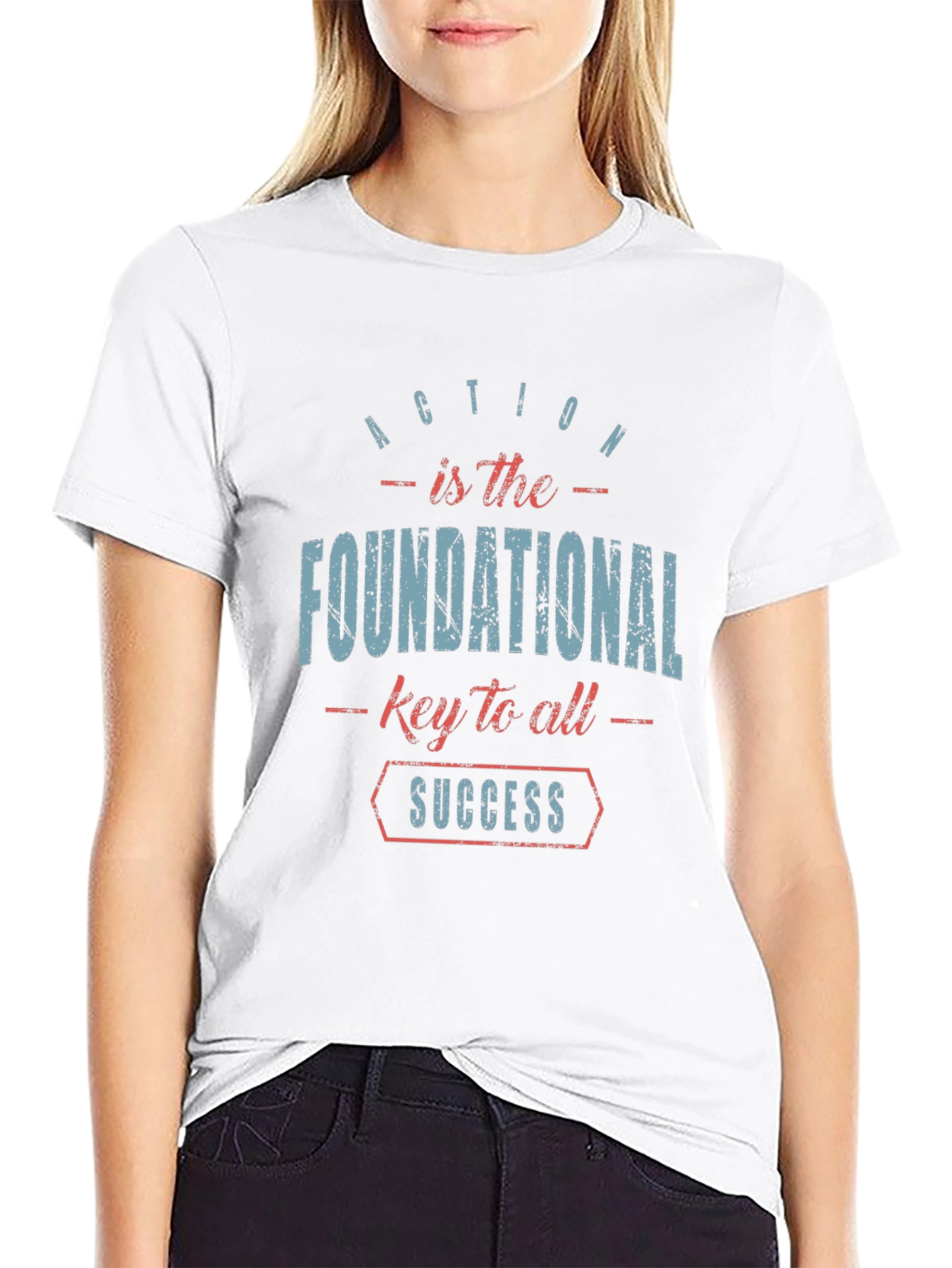 Inspirational Graphic T-Shirt: Action is Success