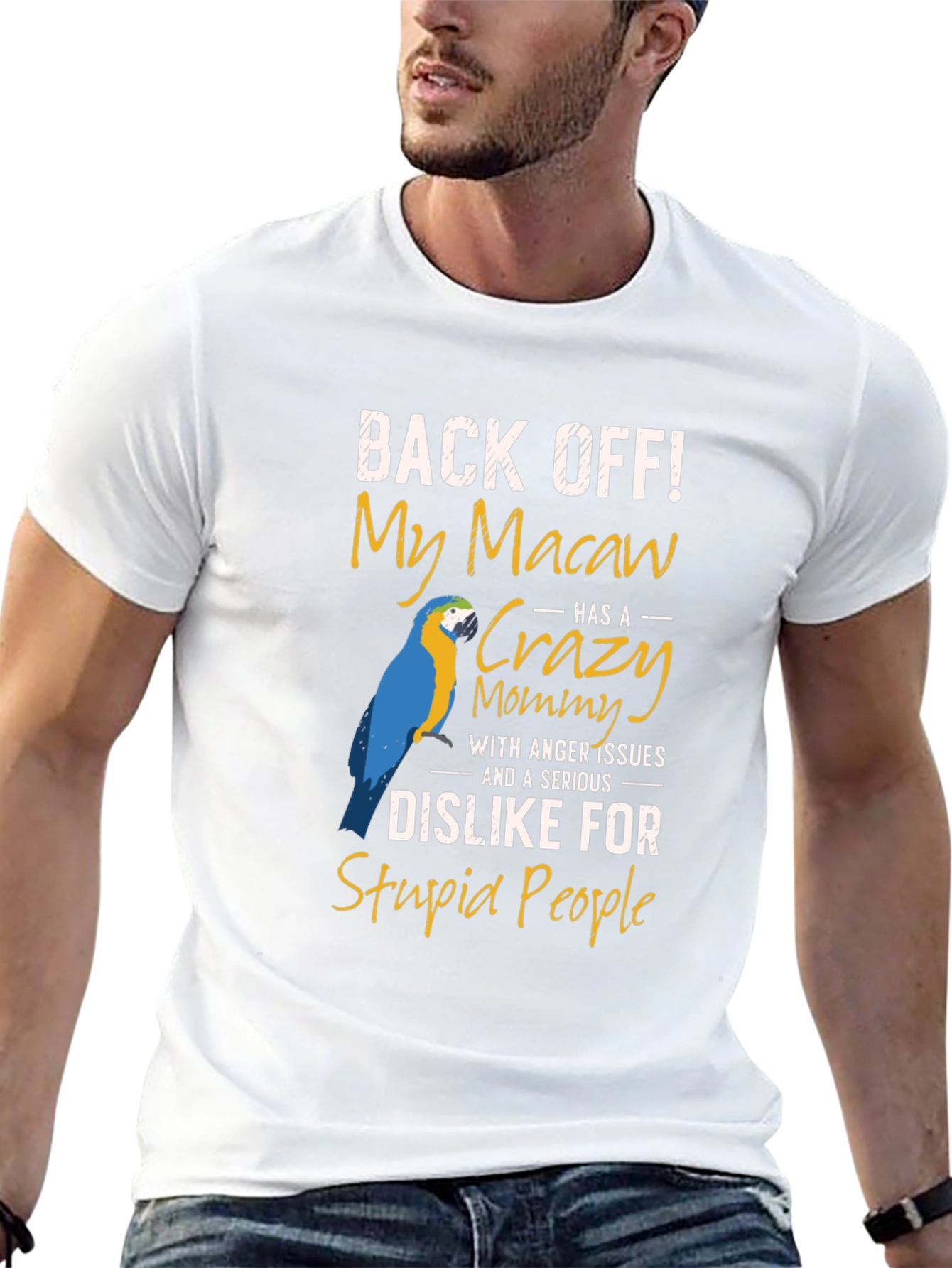 Macaw Mommy T-Shirt - Back Off Slogan