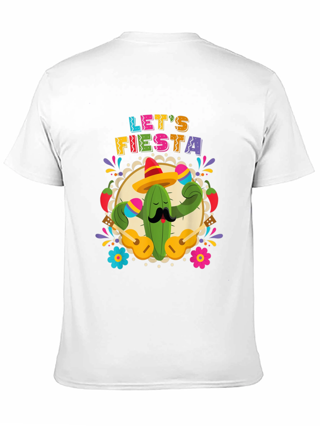 Lets Fiesta Cactus T-Shirt - Mens Black Tee