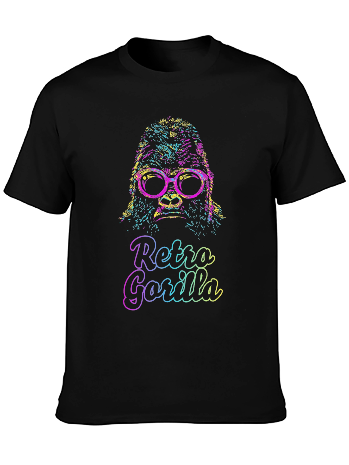 Retro Gorilla Graphic T-Shirt - Mens Casual Tee