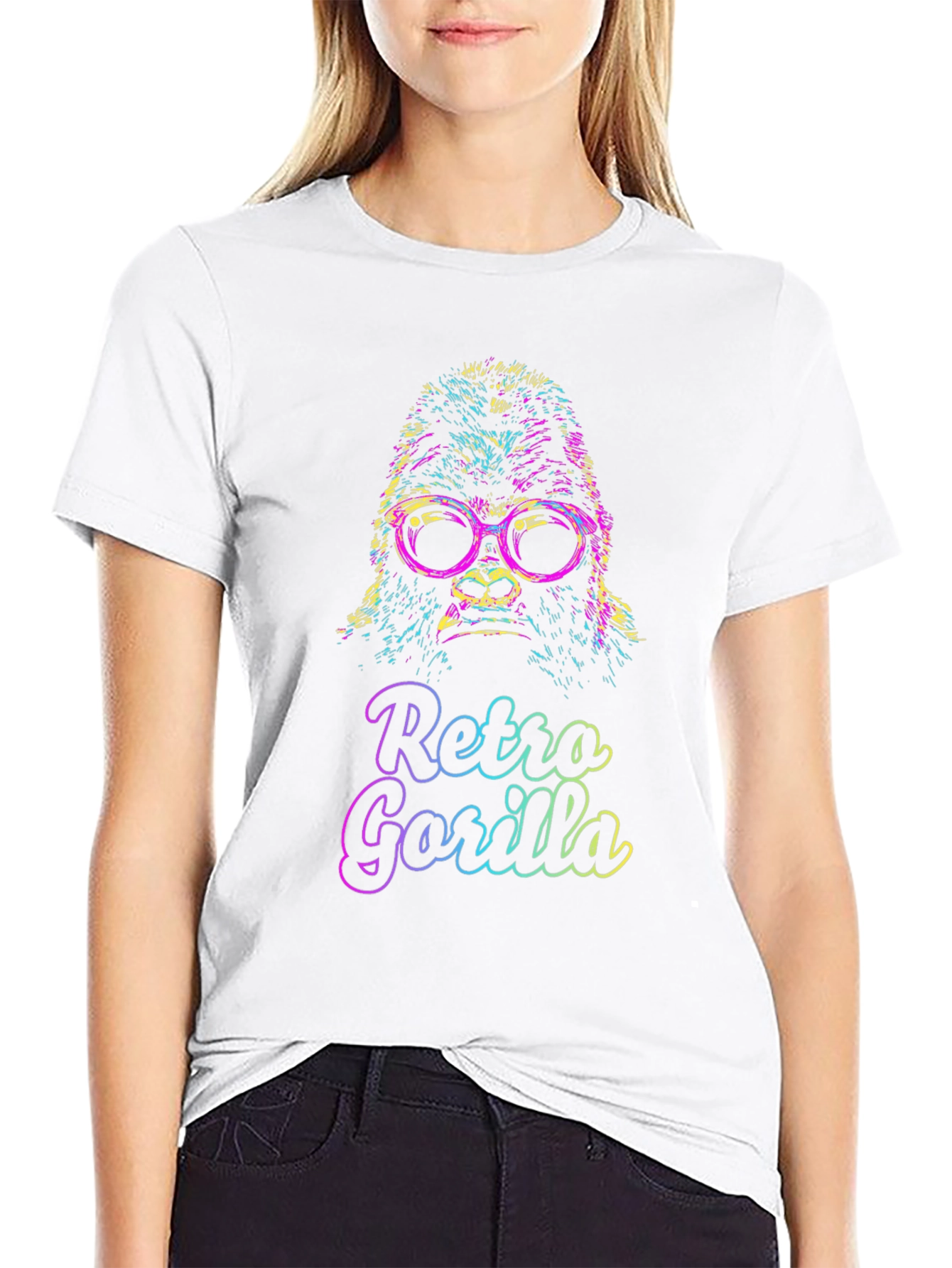 Retro Gorilla Graphic T-Shirt - Mens Casual Tee