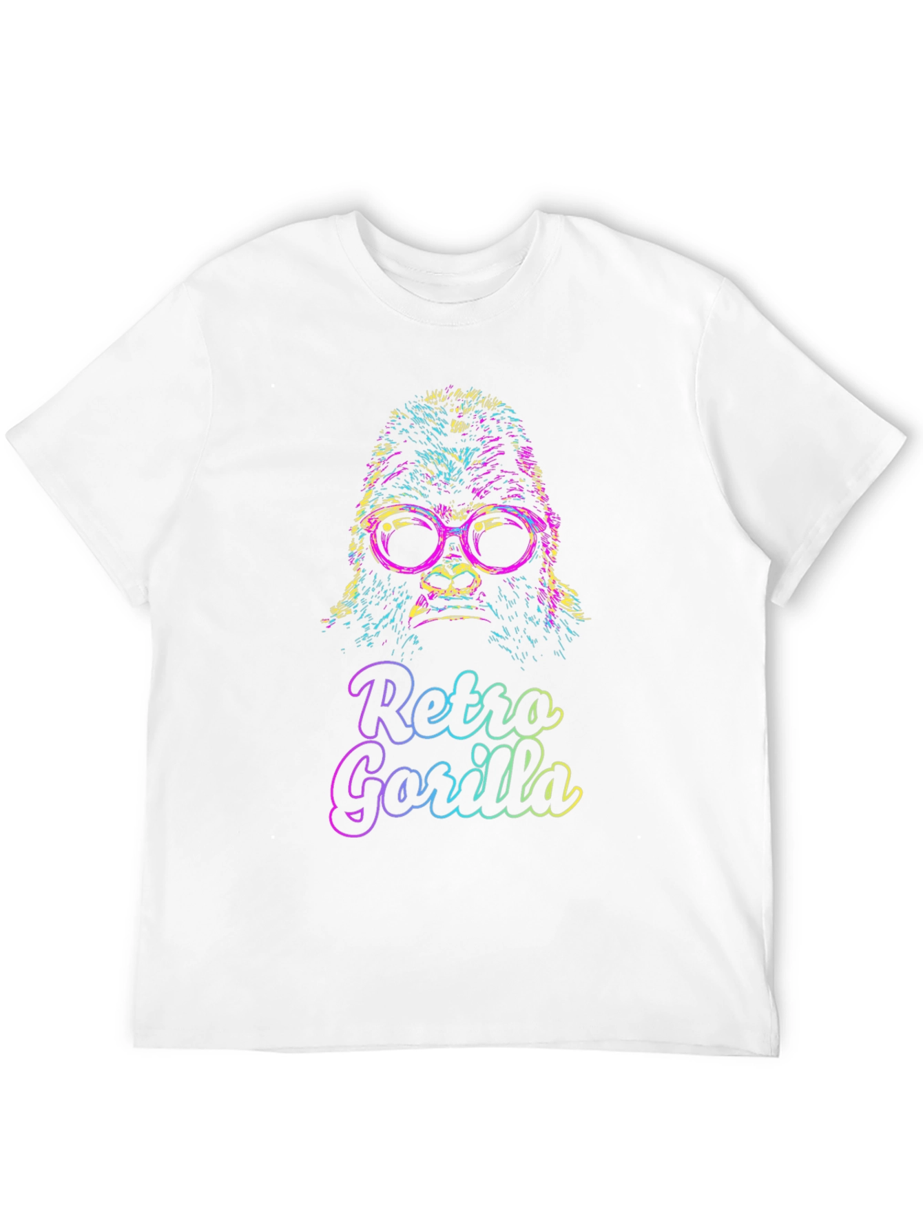 Retro Gorilla Graphic T-Shirt - Mens Casual Tee