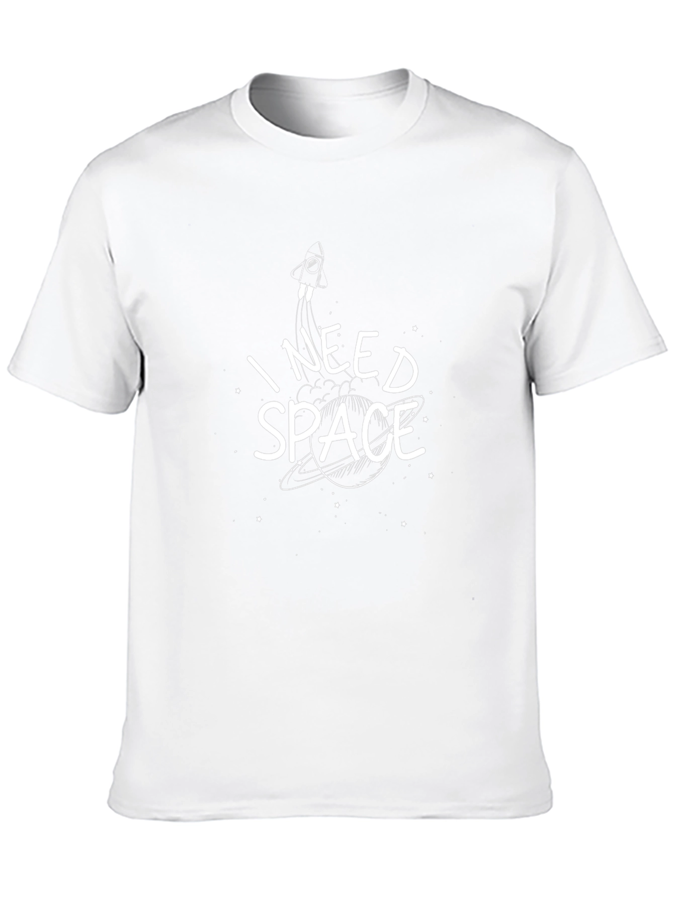I Need Space Graphic Tee - Black Cotton T-Shirt