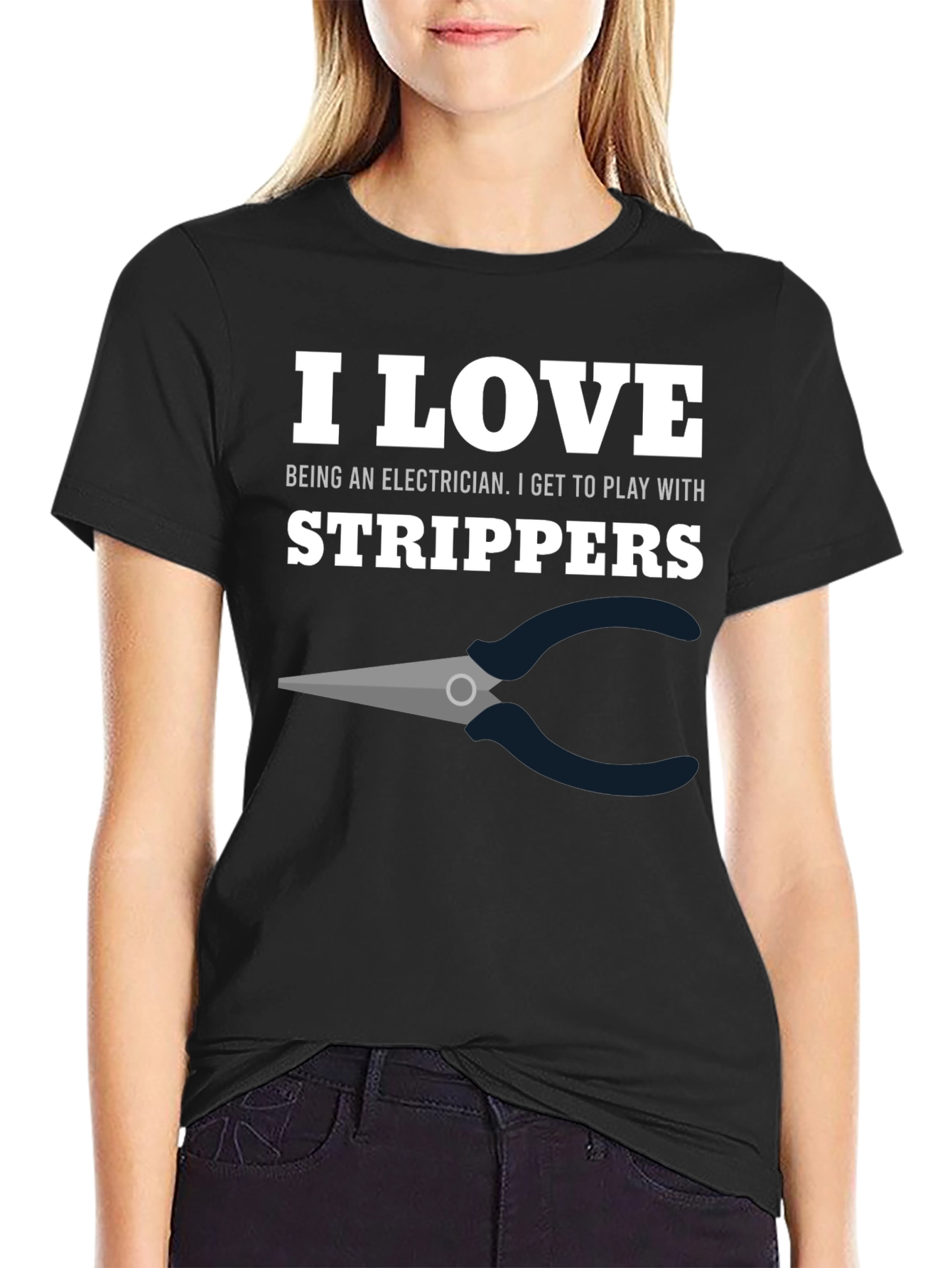 Electrician T-Shirt: I Love Strippers Graphic Tee