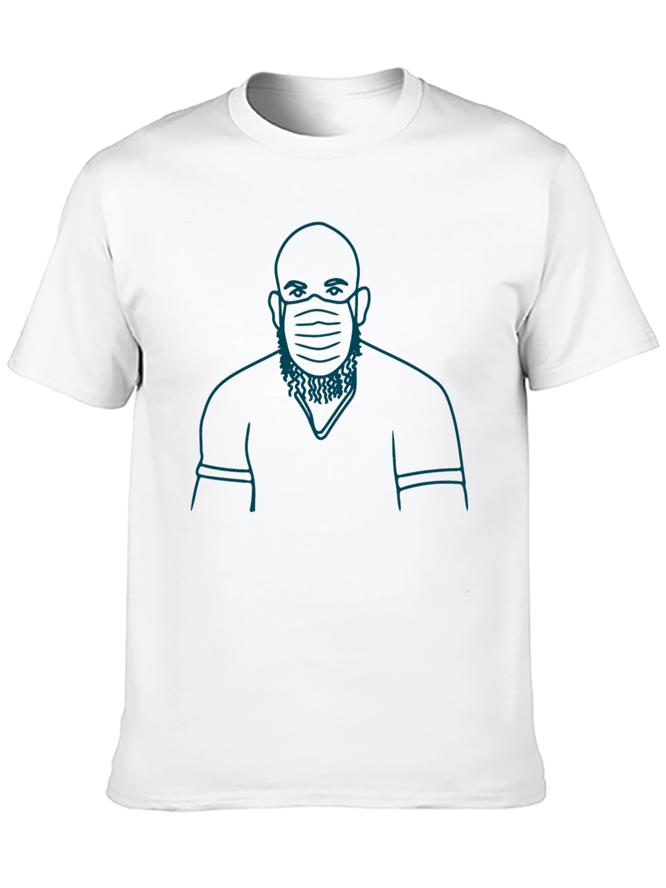 Masked Man Graphic T-Shirt - Black