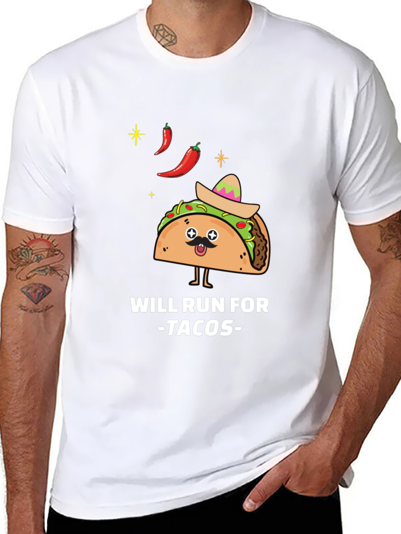 Will Run For Tacos Graphic Tee