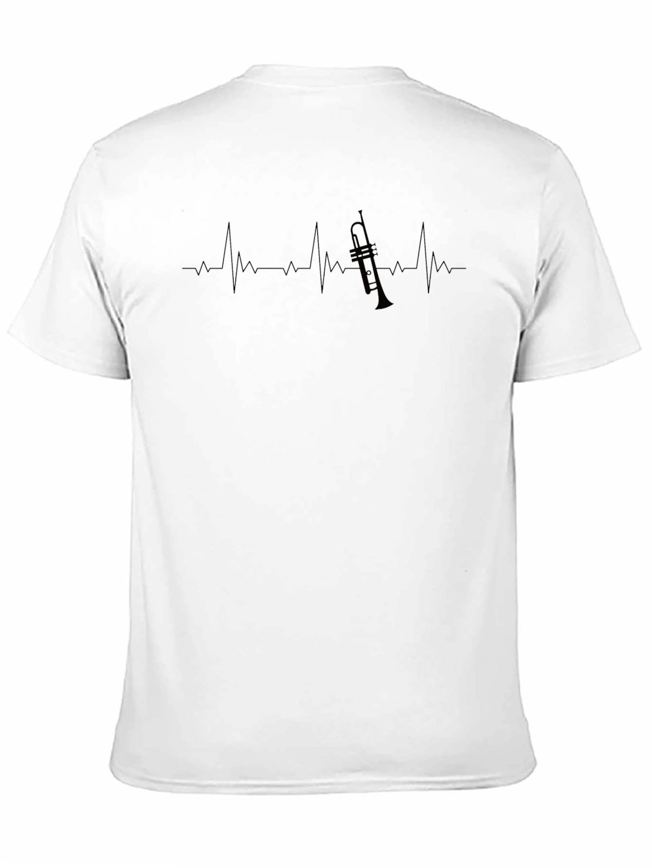 Trumpet Heartbeat Graphic T-Shirt - Music Lover Tee