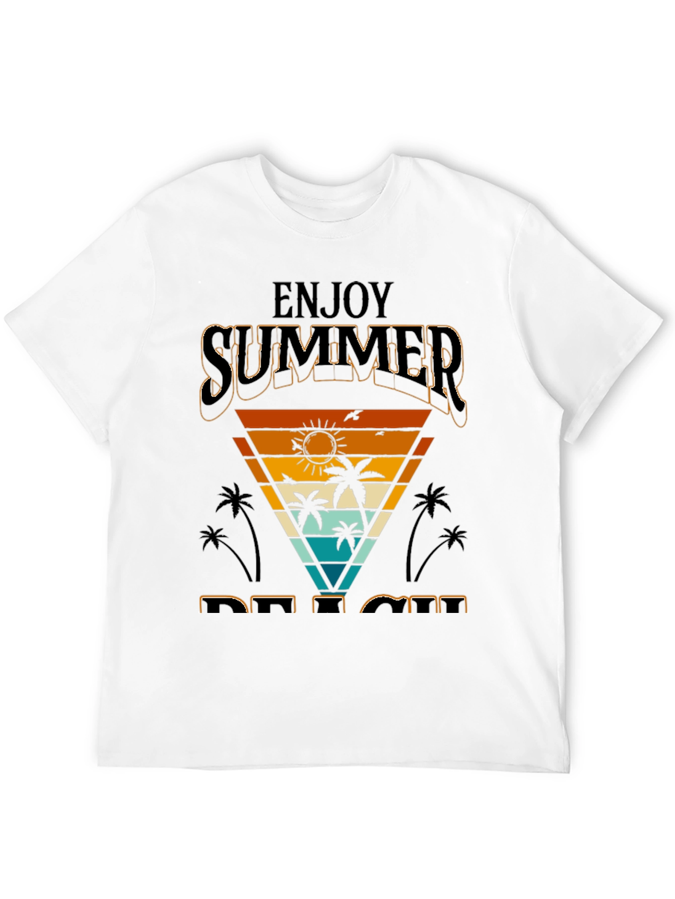 Enjoy Summer Beach Retro Graphic Tee