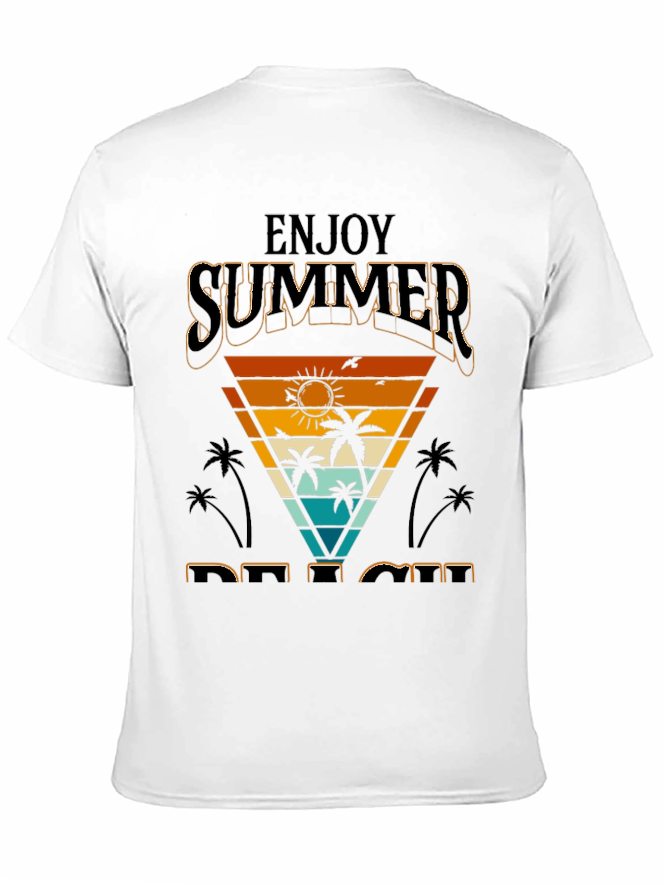 Enjoy Summer Beach Retro Graphic Tee