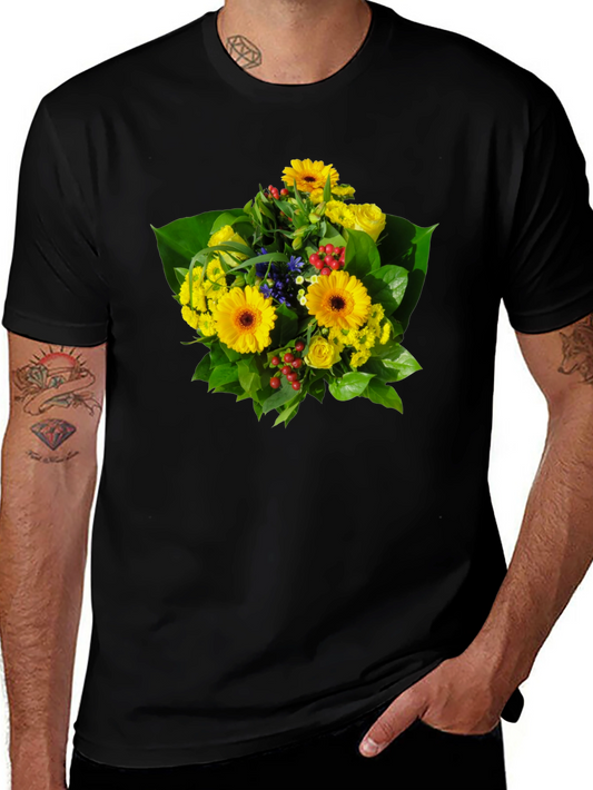 Floral Bouquet Graphic Tee - Vibrant & Stylish