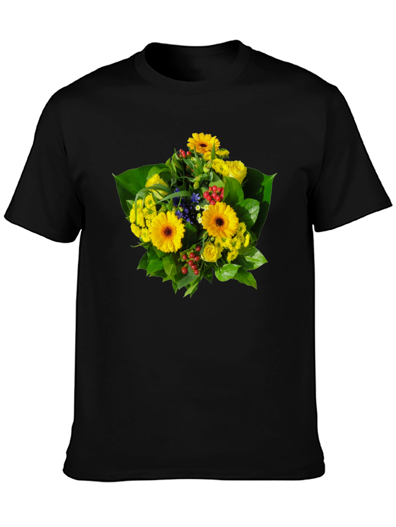 Floral Bouquet Graphic Tee - Vibrant & Stylish