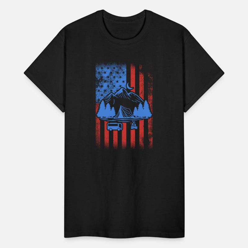 Camping USA Flag