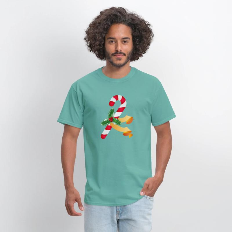 Candy cane and holly for the holiday season