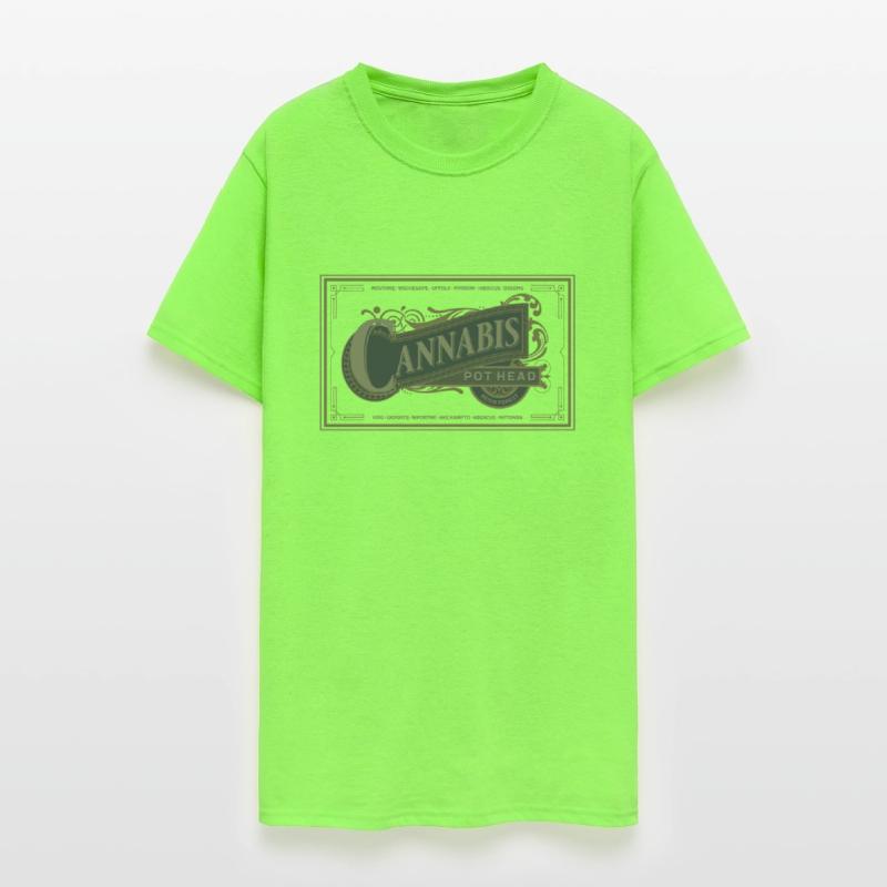 Cannabis Pot Head - Funny Graphic T Shirt Vintage