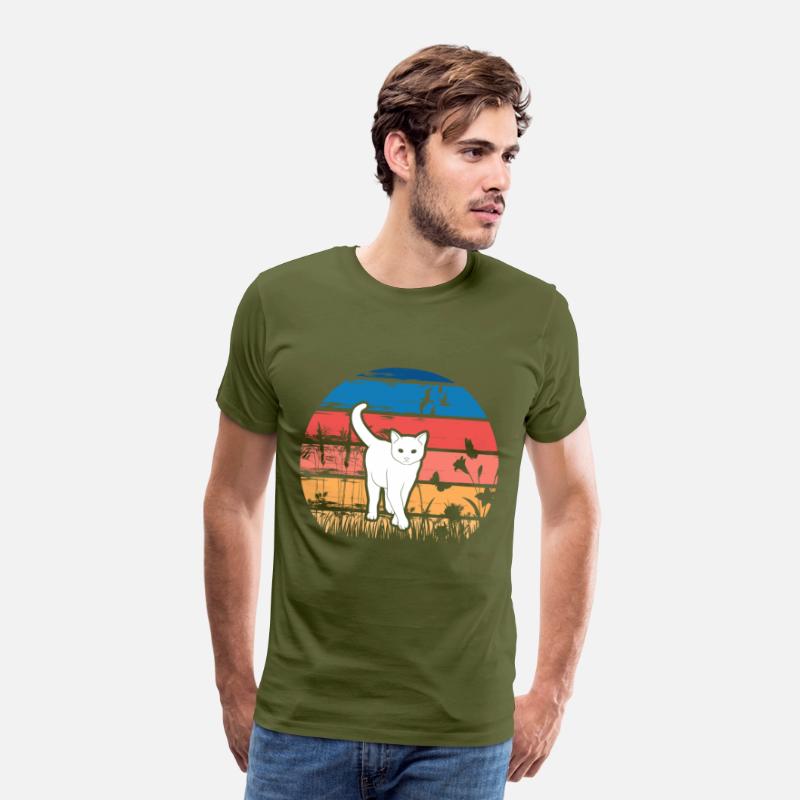 Cat in Nature Retro Design